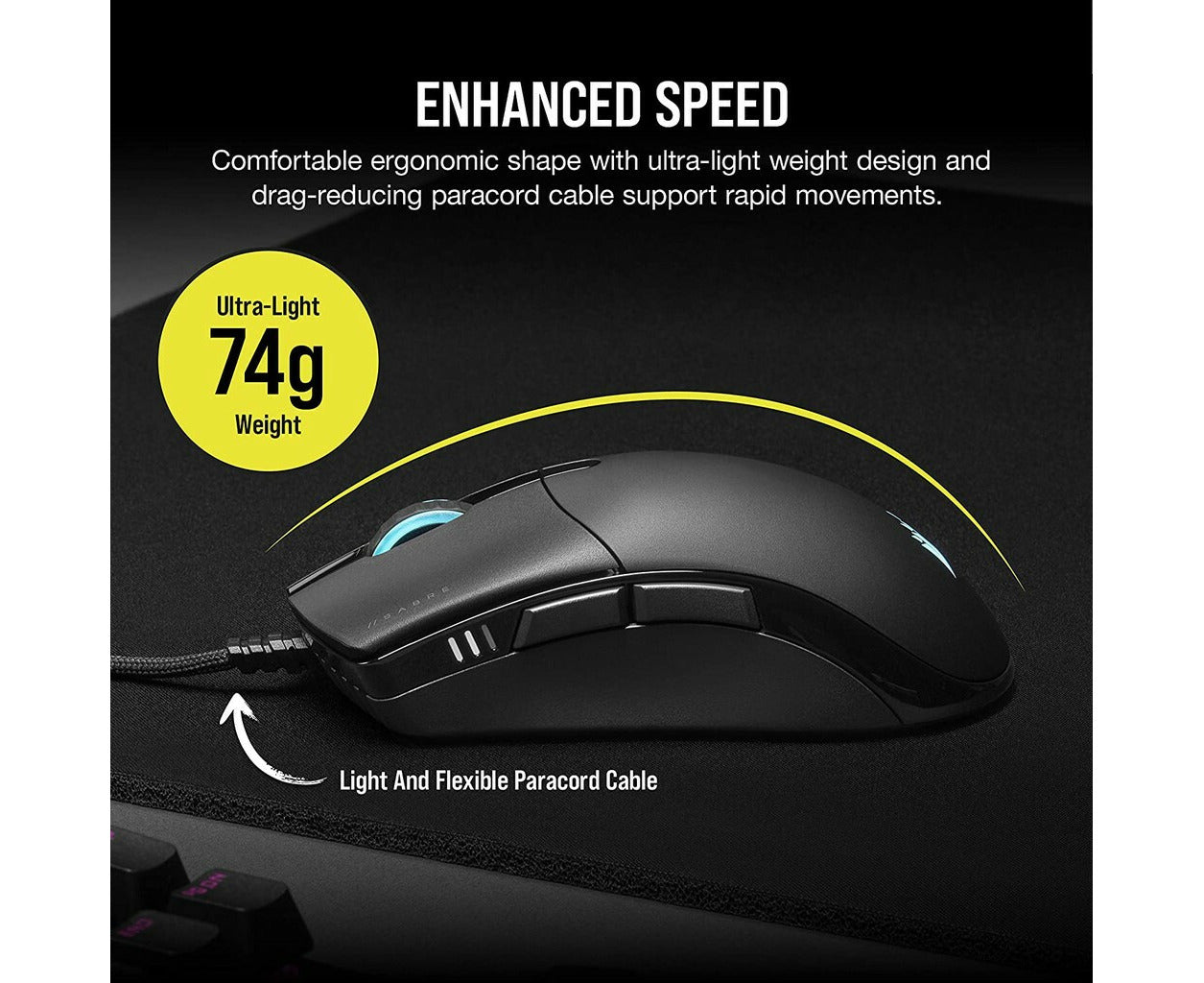 Sabre RGB Pro Champion Series Ultra Light Gaming Mouse for Desktop PC