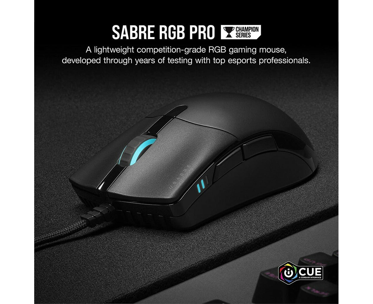 Sabre RGB Pro Champion Series Ultra Light Gaming Mouse for Desktop PC