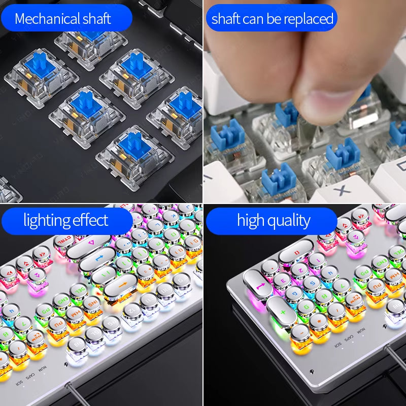 Mechanical Keyboard Switches Gaming Wired Laptop Desktops Computer Accessories Low Profile Keyboards with Numpad