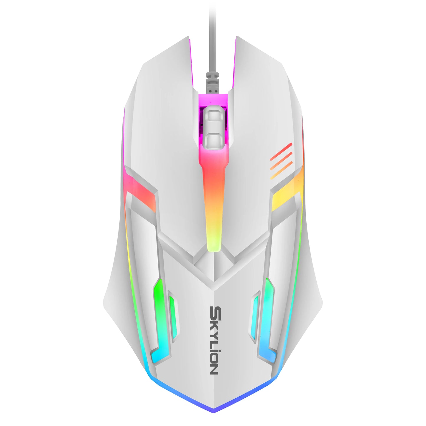 SKYLION F1 Wired 3 Keys Mouse Colorful Lighting Gaming and Office for Microsoft Windows and Apple IOS System